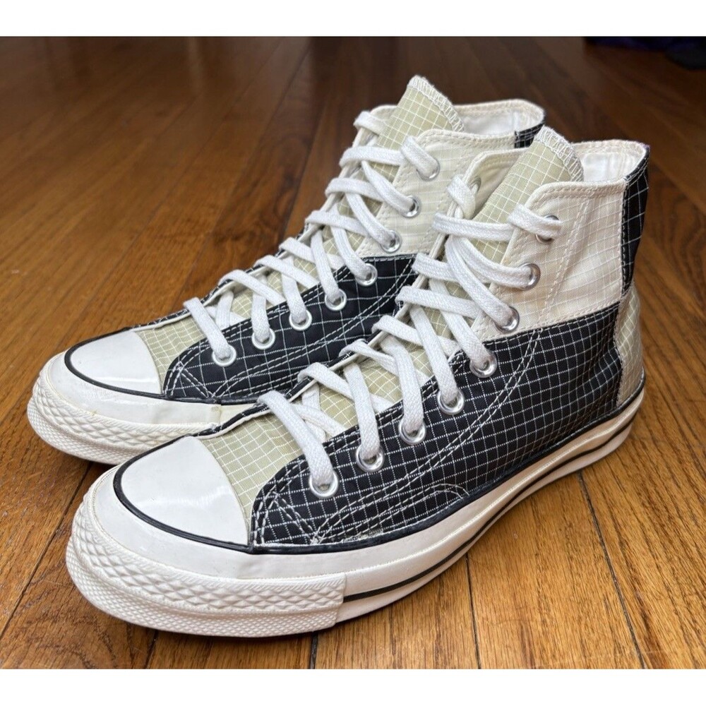 Converse Chuck Taylor 70 Hi Quad Ripstop 166316C Black Grey Women’s Size 8.5